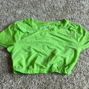 aerie green short sleeve size small never worn